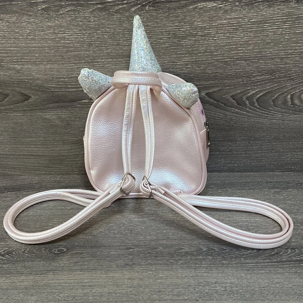 Unicorn Mini Backpack Reversible Sequin Flip Girls Purse Pink Glitter Silver Bag